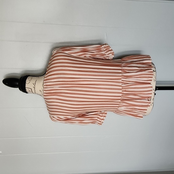 Madewell Courtyard Ruffle-Hem Top in Stripe size small - Picture 6 of 9
